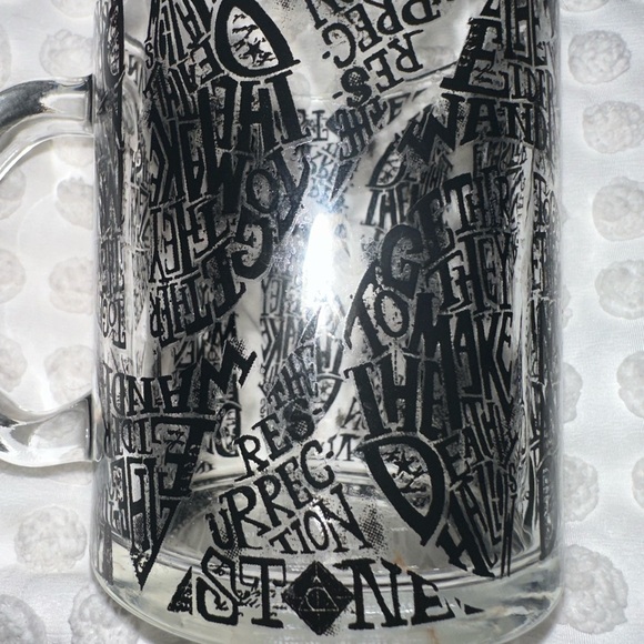 Harry Potter The Deadly Hallows 17.5 Oz Glass Coffee Mug Rare - Picture 6 of 6